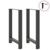 Anthracite Coffee Table Legs - 2 pcs Steel 60x(90-91) cm