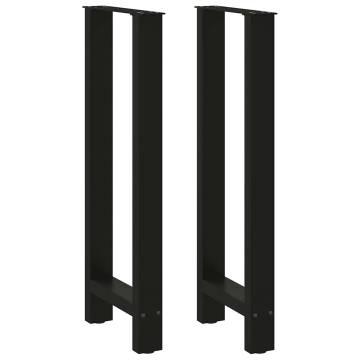 Coffee Table Legs Black 40x(100-101) cm Steel - 2 pcs