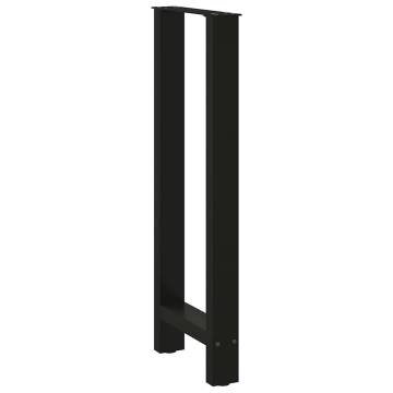 Coffee Table Legs Black 40x(100-101) cm Steel - 2 pcs