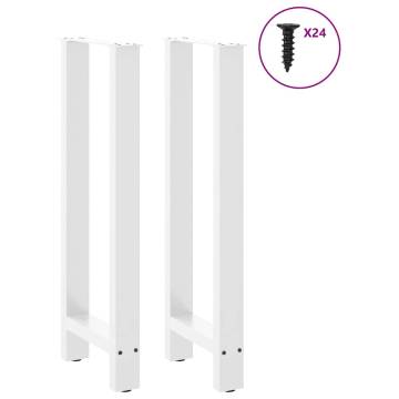 White Coffee Table Legs - 2 pcs 50x(100-101) cm Steel