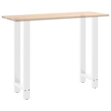 White Coffee Table Legs - 2 pcs 50x(100-101) cm Steel