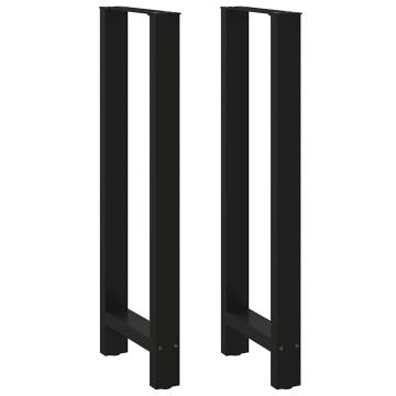 Coffee Table Legs Black - 2 pcs Steel 40x(110-111) cm | HipoMarket