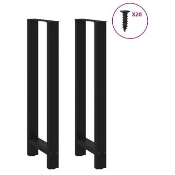 Coffee Table Legs Black - 2 pcs Steel 40x(110-111) cm | HipoMarket