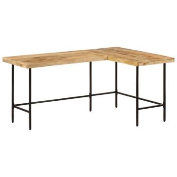 Solid Wood Mango & Iron Desk - 165x110x77 cm | HipoMarket