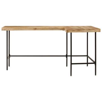 Solid Wood Mango & Iron Desk - 165x110x77 cm | HipoMarket