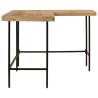 Solid Wood Mango & Iron Desk - 165x110x77 cm | HipoMarket