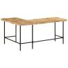 Solid Wood Mango & Iron Desk - 165x110x77 cm | HipoMarket