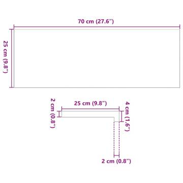 Stair Treads 2 pcs Untreated Solid Wood Oak - Hipomarket