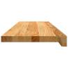 Stair Treads 2 pcs Light Brown Solid Oak - 80x30x2 cm