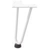 Hairpin Table Legs 4 pcs White 20 cm Solid Steel | HipoMarket