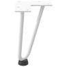 Hairpin Table Legs 4 pcs White 20 cm Solid Steel | HipoMarket