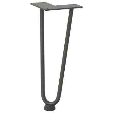 Hairpin Table Legs 4 pcs Anthracite 30 cm Solid Steel