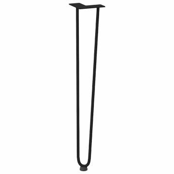 Hairpin Table Legs 4 pcs Black 72 cm Solid Steel - Hipomarket