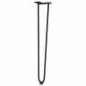 Hairpin Table Legs 4 pcs Black 72 cm Solid Steel - Hipomarket