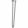 Hairpin Table Legs 4 pcs Black 72 cm Solid Steel - Hipomarket