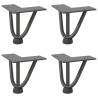 Hairpin Table Legs 4 pcs Anthracite 10 cm Solid Steel | HipoMarket