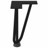 Hairpin Table Legs 4 pcs Black 20 cm Solid Steel - Hipomarket