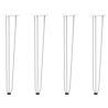 Hairpin Table Legs 4 pcs White Solid Steel 72 cm | HipoMarket UK