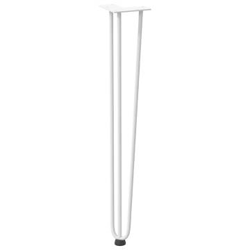 Hairpin Table Legs 4 pcs White Solid Steel 72 cm | HipoMarket UK