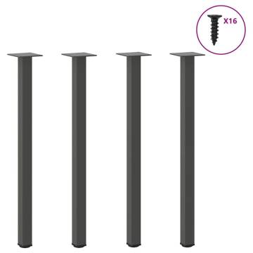 Coffee Table Legs (4 pcs) Anthracite 72-74 cm Steel