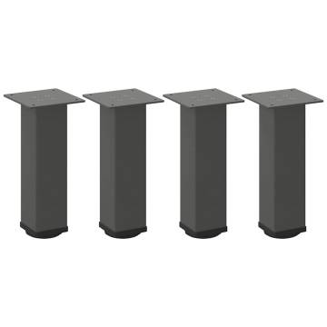 Stylish Anthracite Coffee Table Legs - 4 pcs Steel 42-44 cm