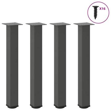 Coffee Table Legs 4 pcs Anthracite 72-74 cm Steel | HipoMarket