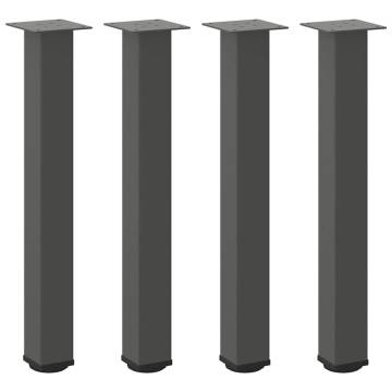 Coffee Table Legs 4 pcs Anthracite 72-74 cm Steel | HipoMarket