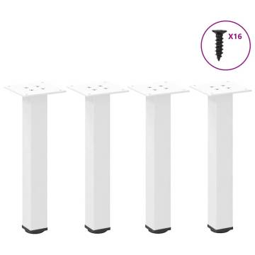 Coffee Table Legs 4 pcs White 42-44 cm Steel | HipoMarket