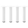 Coffee Table Legs 4 pcs White 42-44 cm Steel | HipoMarket