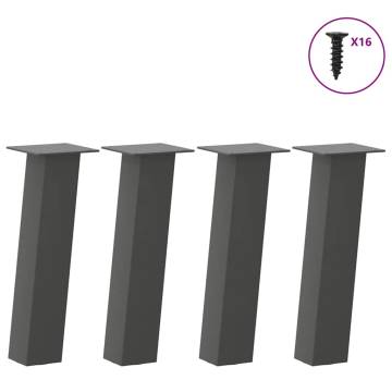 Coffee Table Legs 30 cm Anthracite Steel | 4 pcs - Hipomarket