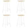 Bar Stools 4 pcs Solid Mango Wood Colour beige Quantity in Package 4 