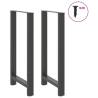 Stylish Anthracite Coffee Table Legs - 60x(110-111) cm Steel