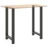 Stylish Anthracite Coffee Table Legs - 60x(110-111) cm Steel