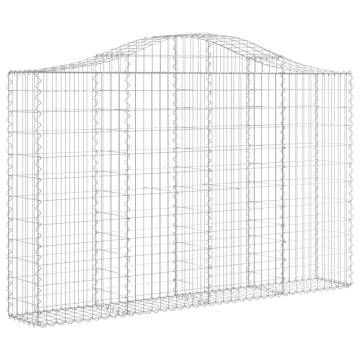 Arched Gabion Baskets - 50 pcs Galvanised Iron | Hipomarket UK