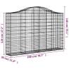 Arched Gabion Baskets - 50 pcs Galvanised Iron | Hipomarket UK