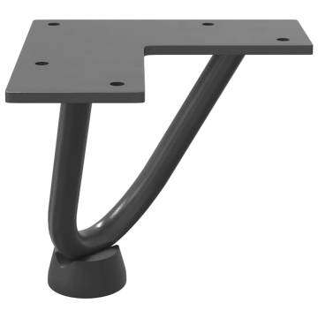 Hairpin Table Legs 4 pcs Anthracite 10 cm Solid Steel