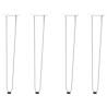 Hairpin Table Legs 72 cm - Set of 4 White Solid Steel