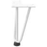 Hairpin Table Legs 4 pcs White 20 cm Solid Steel | HipoMarket