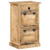 4-Layer Mango Wood Shoe Cabinet with Drawer | Hipomarket UK