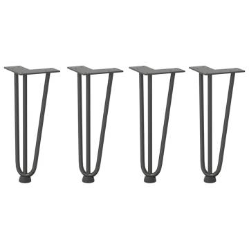 Hairpin Table Legs 4 pcs Anthracite 30 cm Solid Steel | HipoMarket