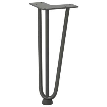 Hairpin Table Legs 4 pcs Anthracite 30 cm Solid Steel | HipoMarket