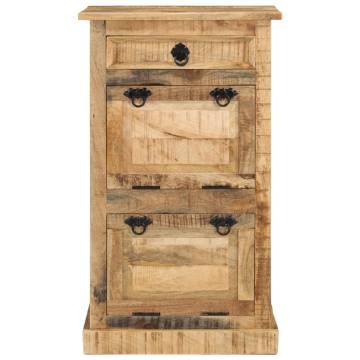 4-Layer Mango Wood Shoe Cabinet with Drawer | Hipomarket UK