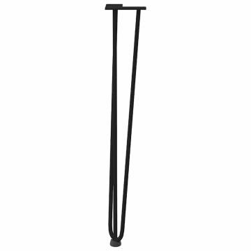 Durable Hairpin Table Legs - Black 72 cm Solid Steel (4 pcs)