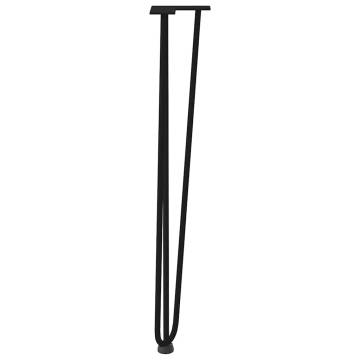 Durable Hairpin Table Legs - Black 72 cm Solid Steel (4 pcs)