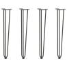 4 pcs Hairpin Table Legs - Anthracite 72 cm - Solid Steel