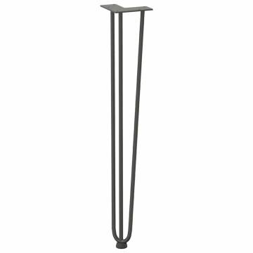 4 pcs Hairpin Table Legs - Anthracite 72 cm - Solid Steel