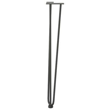 4 pcs Hairpin Table Legs - Anthracite 72 cm - Solid Steel