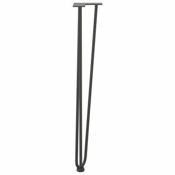 4 pcs Hairpin Table Legs - Anthracite 72 cm - Solid Steel