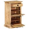 4-Layer Mango Wood Shoe Cabinet with Drawer | Hipomarket UK