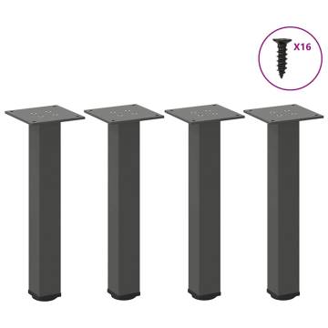 Stylish Coffee Table Legs - Anthracite Steel, 30-32 cm | HipoMarket